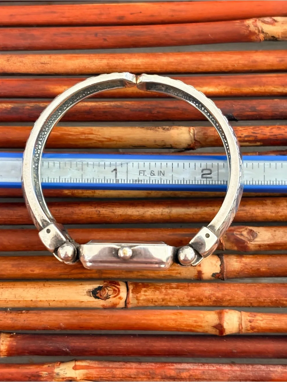 Chico's Silver Tone Square Face Bracelet Watch with White Dial Needs Battery